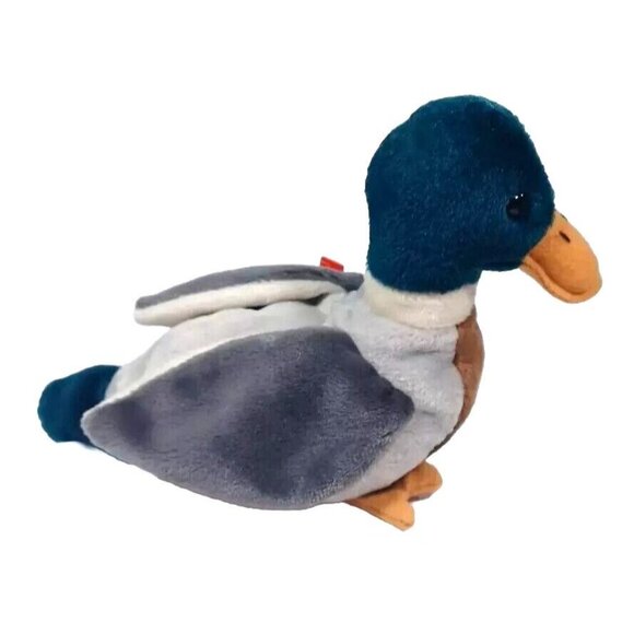 Ty Beanie Baby Jake The Mallard Drake Duck, 1997 1998 Rare Multiple Tag … - Picture 2 of 12